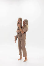 Adult Ribbed Lounge Set | Cappuccino