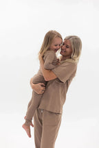Adult Ribbed Lounge Set | Cappuccino